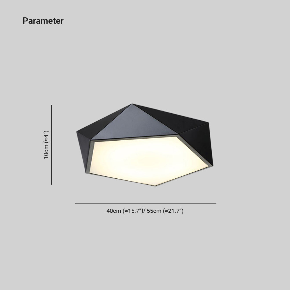 Quinn Moderne LED Plafondlamp Zwart Wit Metaal Slaapkamer Woonkamer
