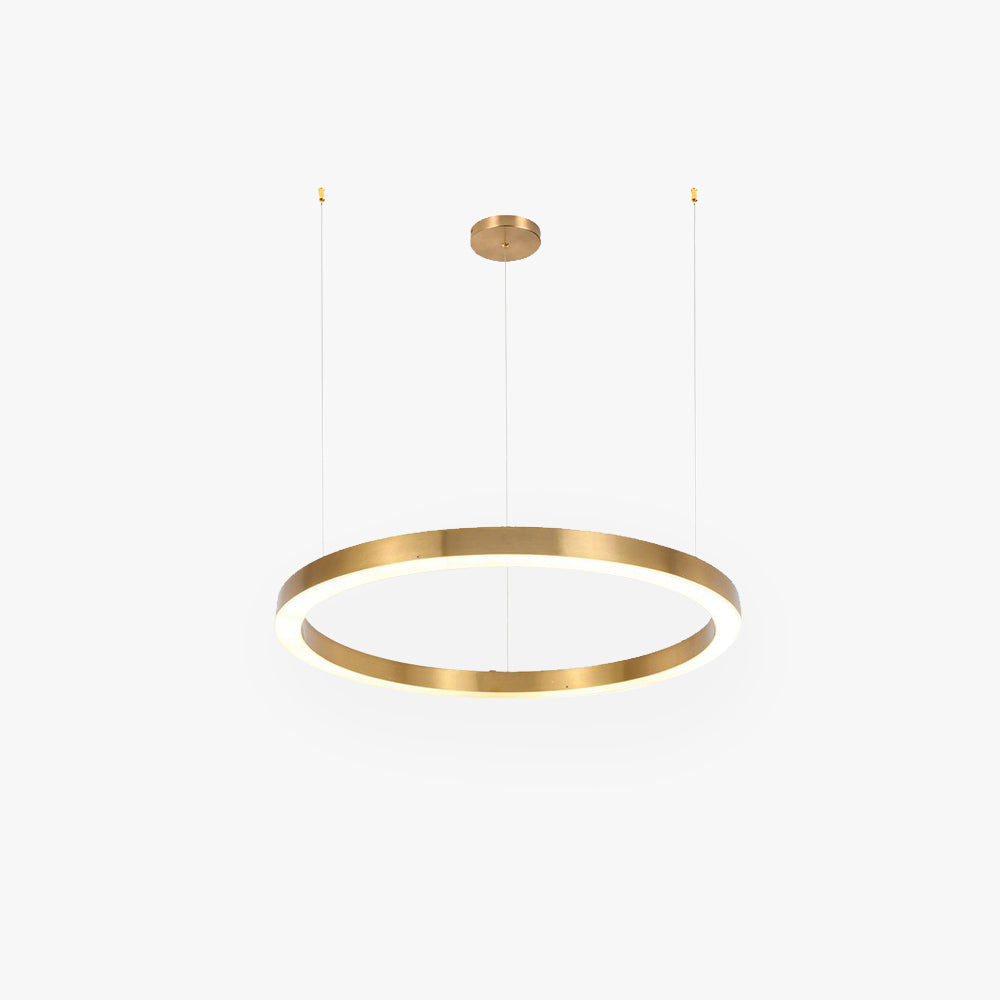 Arisha Moderne Ring Metalen Hanglamp, Woonk/Eetk/Slaapkamer, Goud