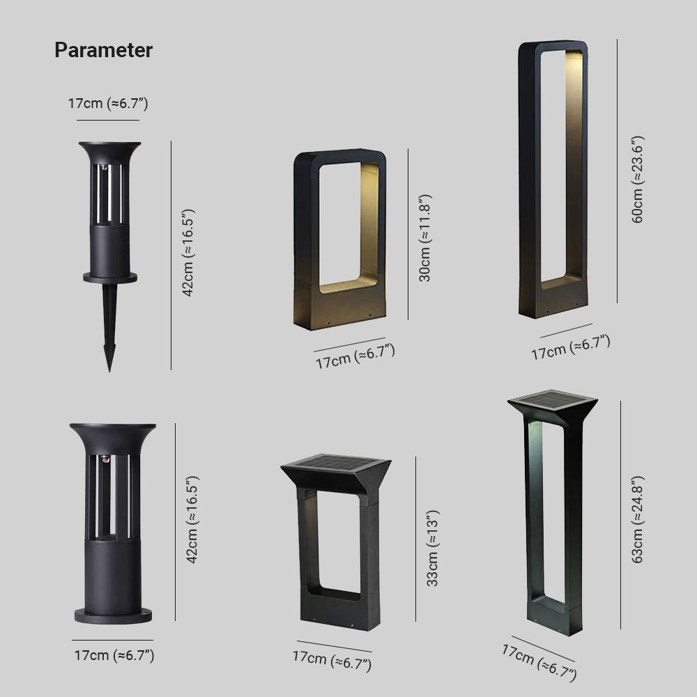 Pena Moderne Buitenlamp Zonne Energie Zwart Acryl Tuin/Stoeprand