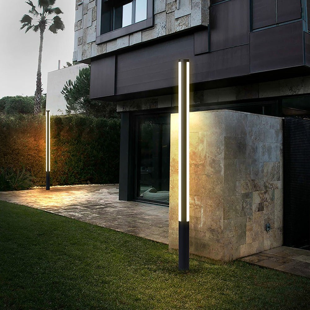 Pena Moderne Cilinder LED Buitenlamp Metaal/Acryl Zwart Tuin/Stoeprand/Balkon
