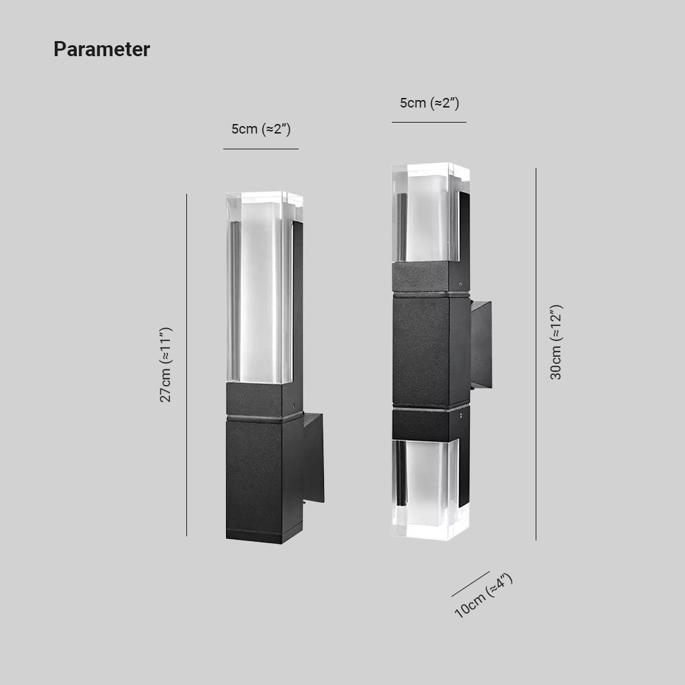 Orr Moderne Rechthoekig LED Wandlamp Metaal/Acryl Zwart Slaap/Woon/Eetkamer