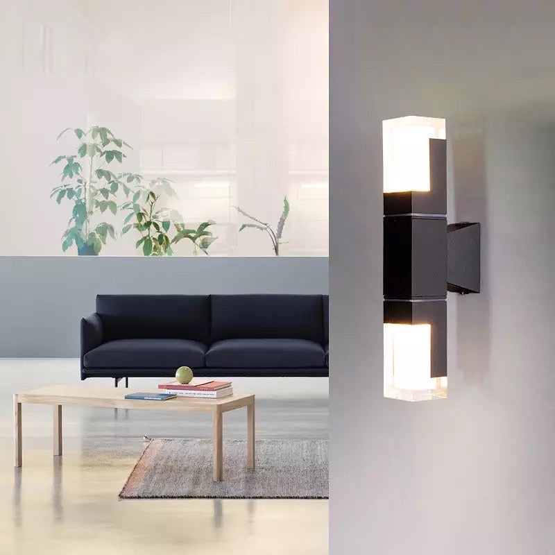 Orr Moderne Rechthoekig LED Wandlamp Metaal/Acryl Zwart Slaap/Woon/Eetkamer