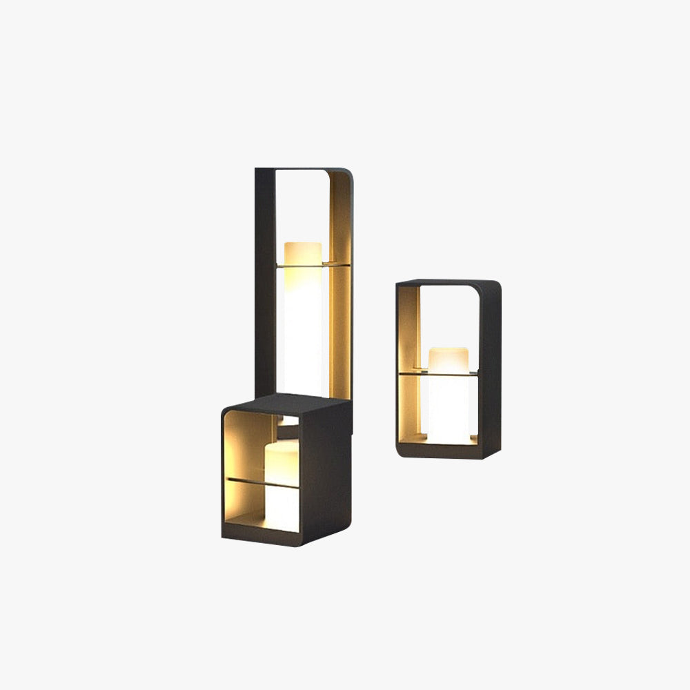Pena Moderne Cilinder LED Buitenlamp Metaal/Acryl Zwart/Wit Tuin/Stoeprand/Balkon