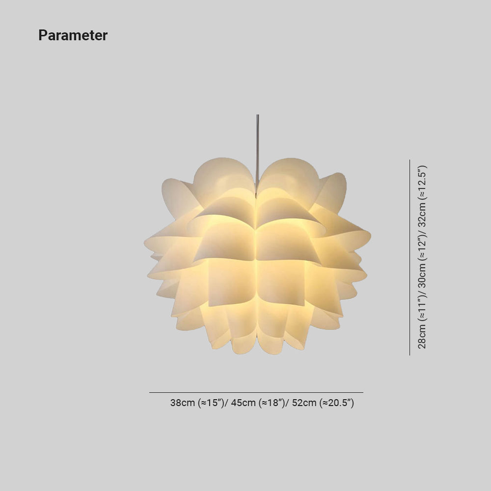 Cairns Scandinavische Bloem LED Hanglamp Wit/Acryl Slaapkamer
