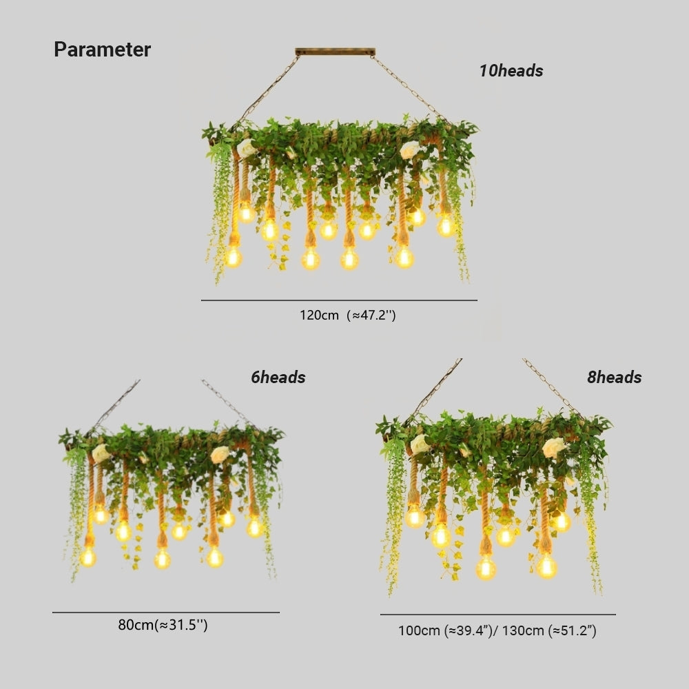 Nest Vintage Design LED Hanglamp Kunstgras Groen Woonkamer