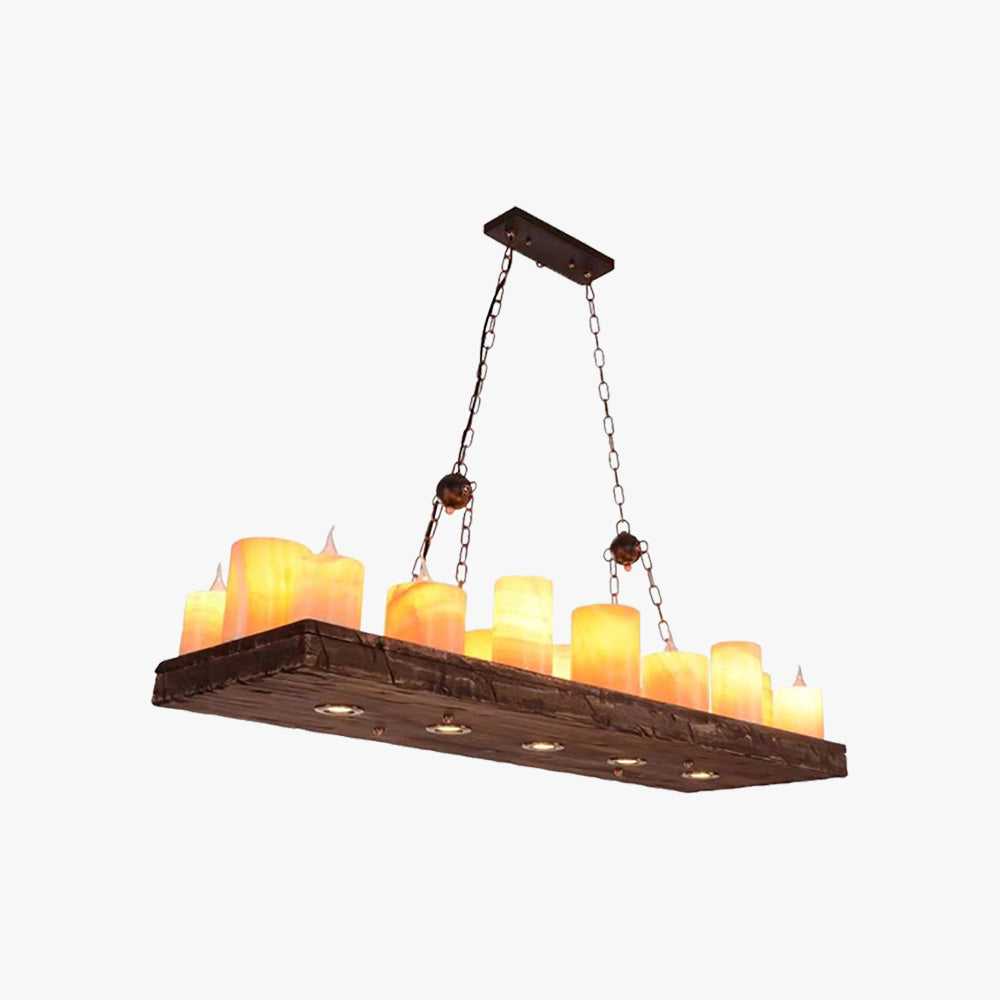 Austin Retro Hanglamp Boerderij Kroonluchter Metaal/Glas/Hout Slaapkamer/Woonkamer