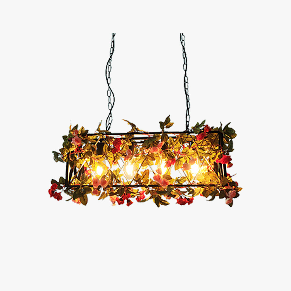 Nest Retro LED Hanglamp Kunstplanten Groen Slaapkamer Woonkamer