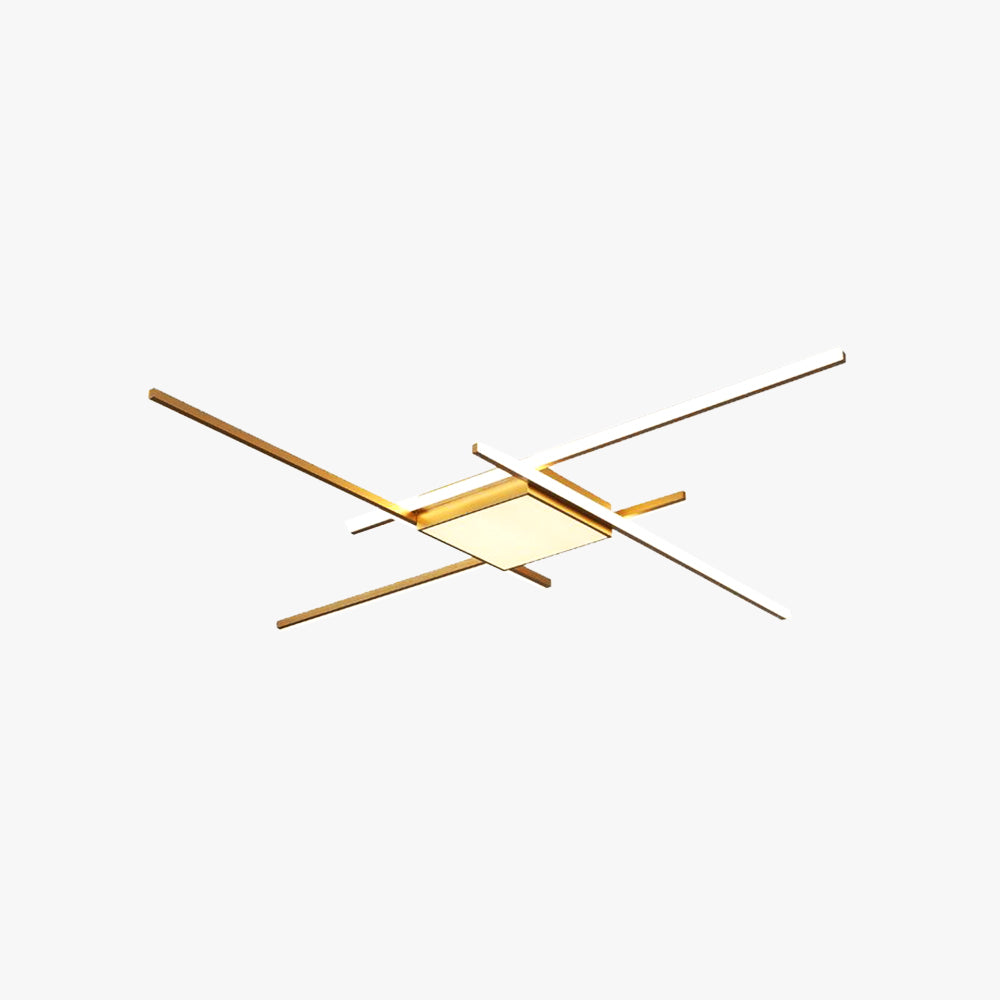 Quinn Moderne Design LED Plafondlamp Acryl/Metaal Goud Woonkamer