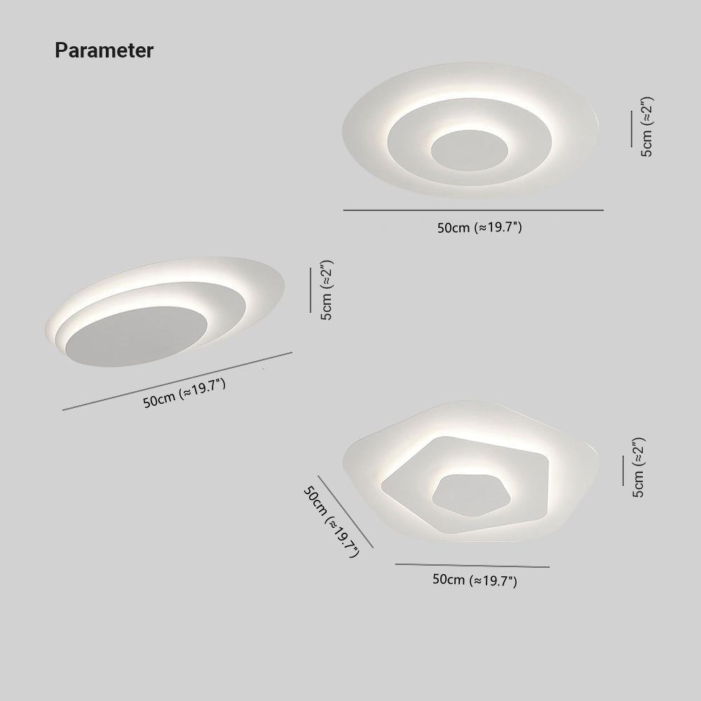 Quinn Moderne Design LED Plafondlamp Wit Metaal Acryl Woonkamer Keuken