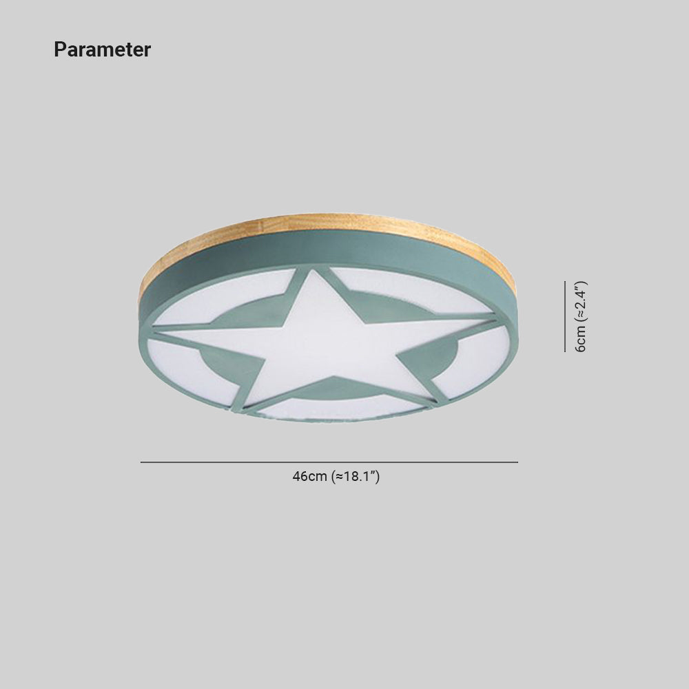 Quinn Moderne Design LED Plafondlamp Hout Acryl Woonkamer Keuken