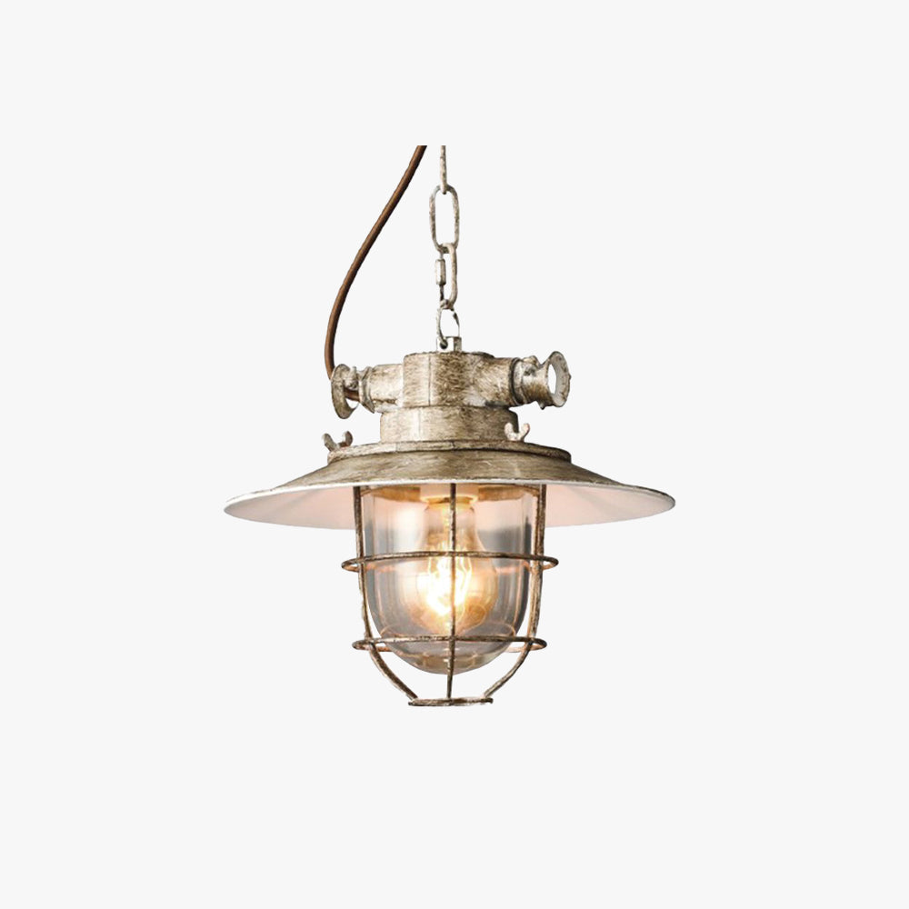 Alessio Industriële Rustieke Metalen Hanglamp Wit/Blauw Bar/Hal