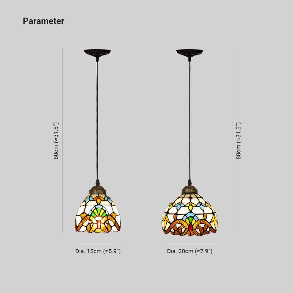 Alessio Retro Kleurrijk LED Hanglampen Geel/Bruin Metaal Woonkamer/Slaapkamer