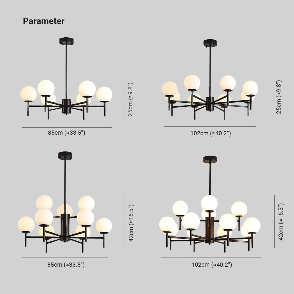 Valentina Moderne Design LED Kroonluchter Metaal Zwart/Goud Woonkamer