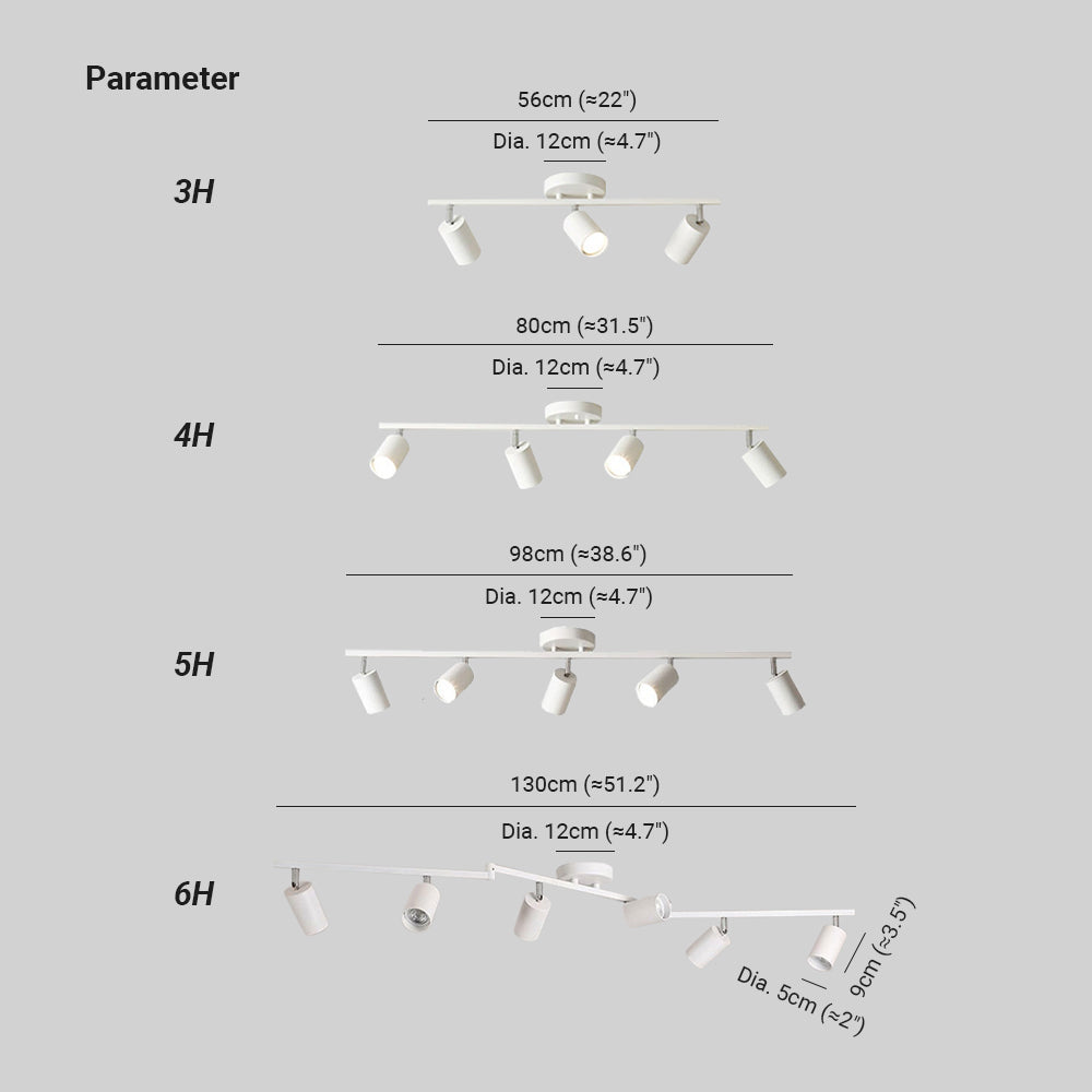 Freja Modern Design LED Spotlight Zwart/Wit Metaal Woonkamer