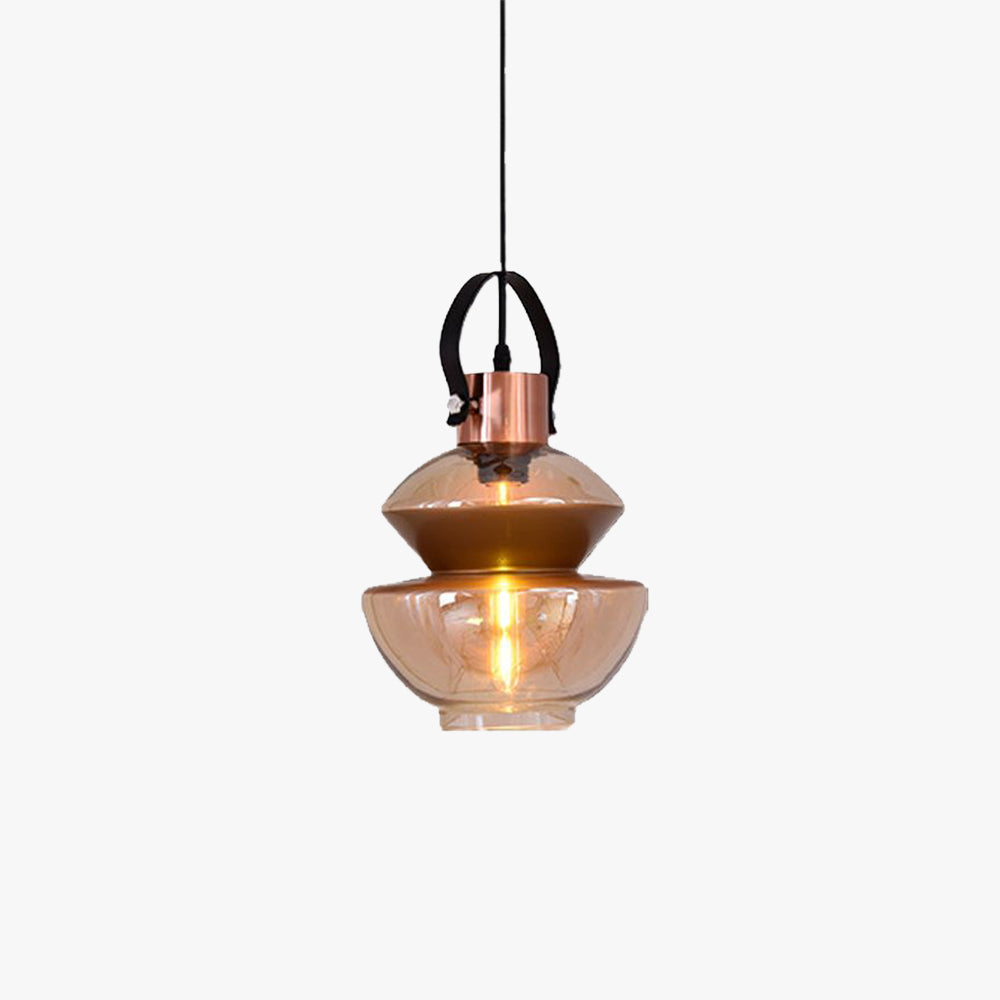 Alessio Koperen Helder Glazen Hanglamp Woonk/Eetkamerr