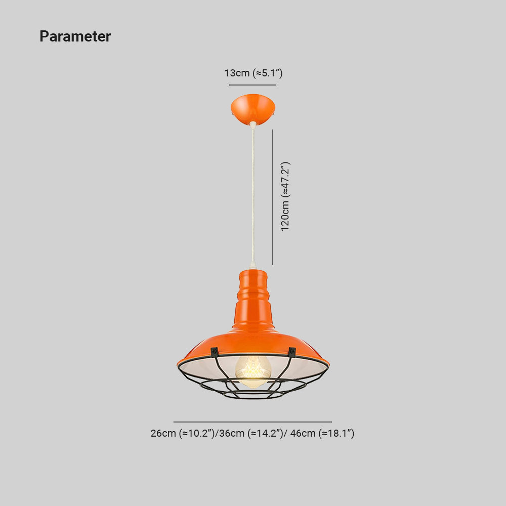 Cooley Industriële Kom Metalen Hanglampen Zwart/Wit/Blauw/Groen/Oranje