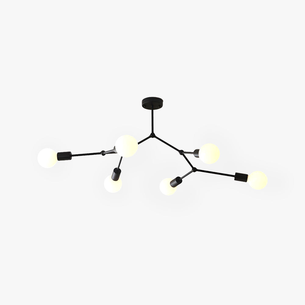 Valentina Industrie Design LED Hanglamp Zwart Metaal Woonkamer