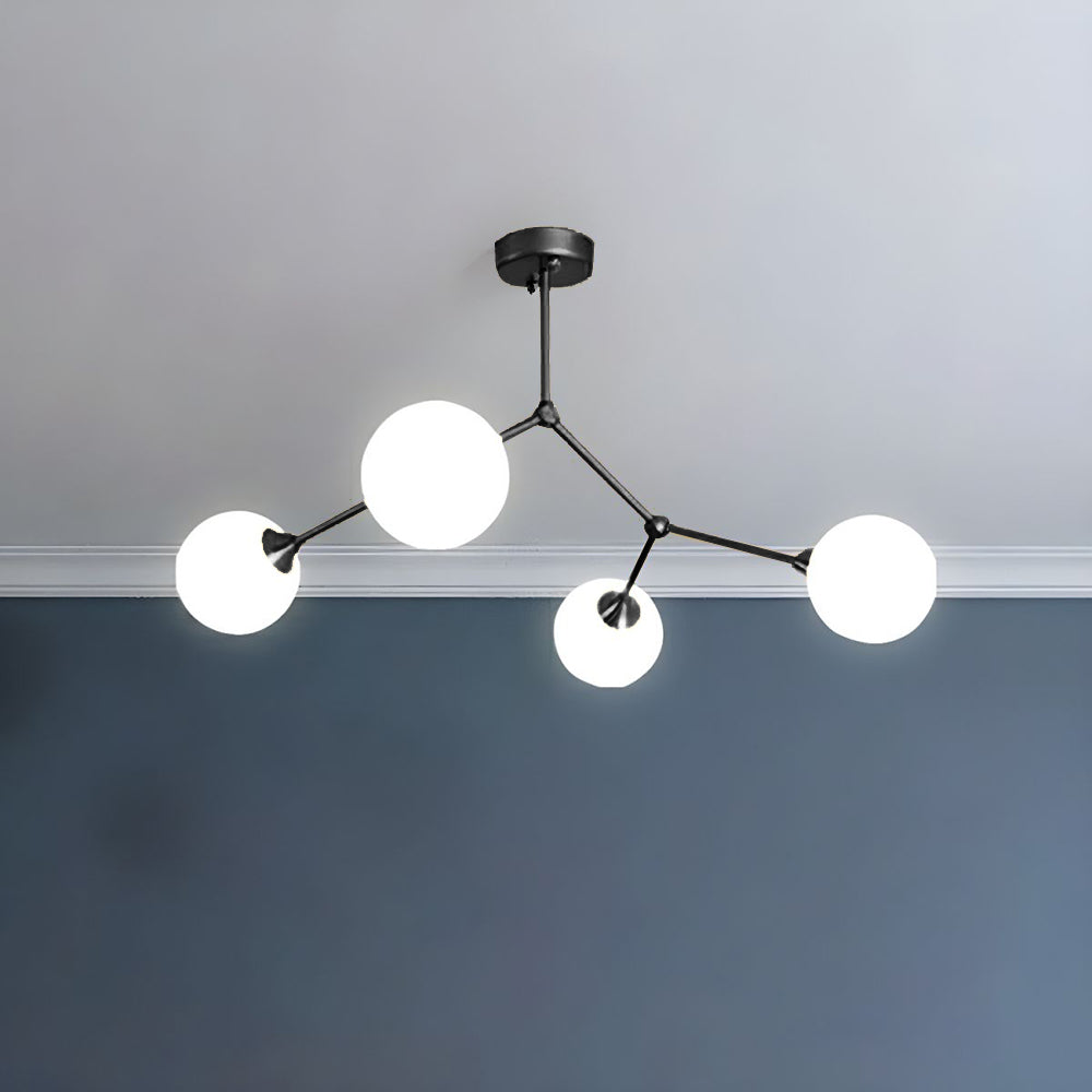 Valentina Moderne Design LED Hanglamp Glass Zwart Woonkamer Keuken