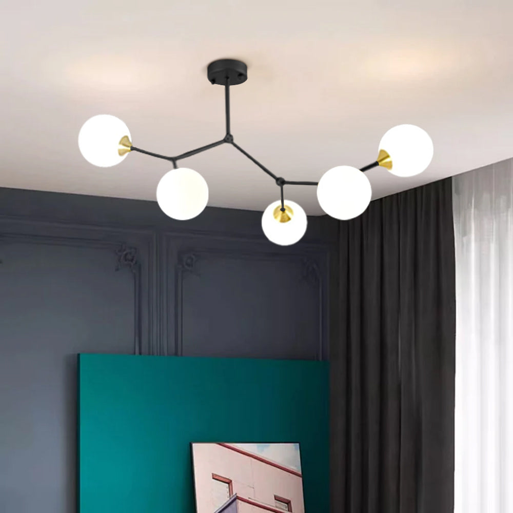 Valentina Moderne Design LED Hanglamp Glass Zwart Woonkamer Keuken