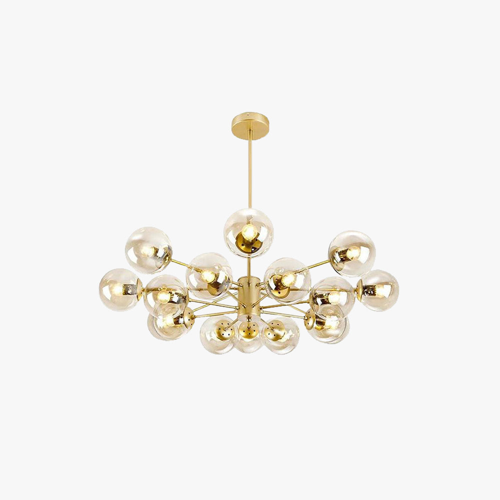 Valentina Nordic Bollen LED Hanglamp Zwart Goud Woonkamer Eettafel