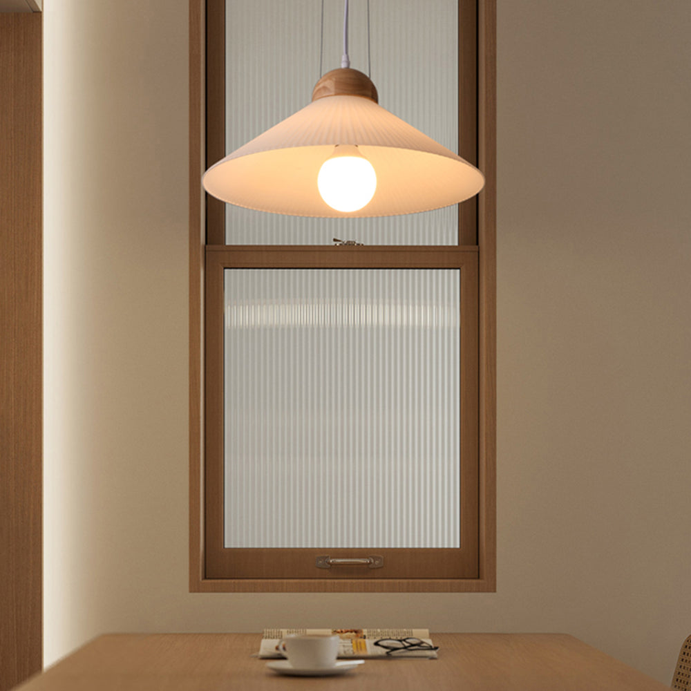 Ozawa Moderne LED Hanglamp Wit Gound Hout Slaaapkamer Woonkamer