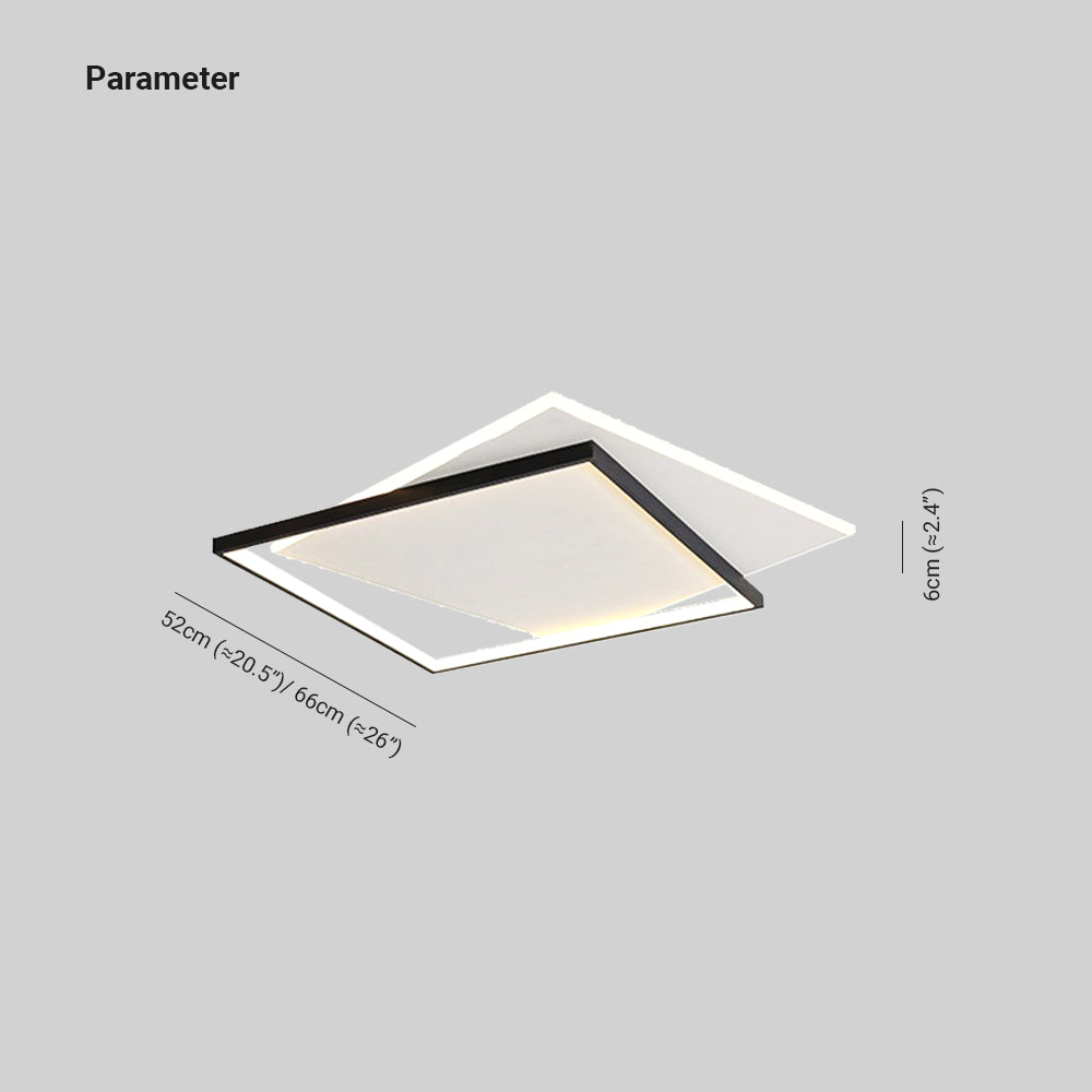 Quinn Moderne LED Plafondlamp Zwart/Wit Metaal/Acryl Slaapkamer