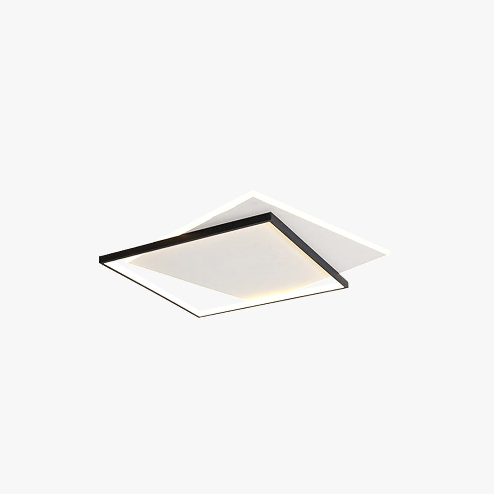 Quinn Moderne LED Plafondlamp Zwart/Wit Metaal/Acryl Slaapkamer