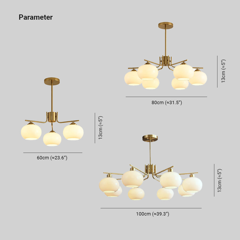 Valentina Moderne LED Hanglamp Messing Metaal/Glas Slaapkamer/Eetkamer