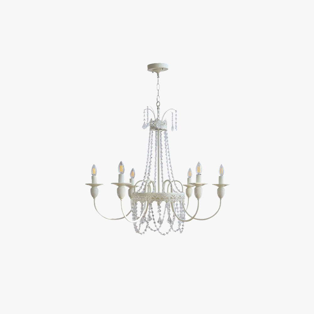 Silva Vintage LED Hanglamp Wit Metaal/Glas Slaapkamer/Woonkamer
