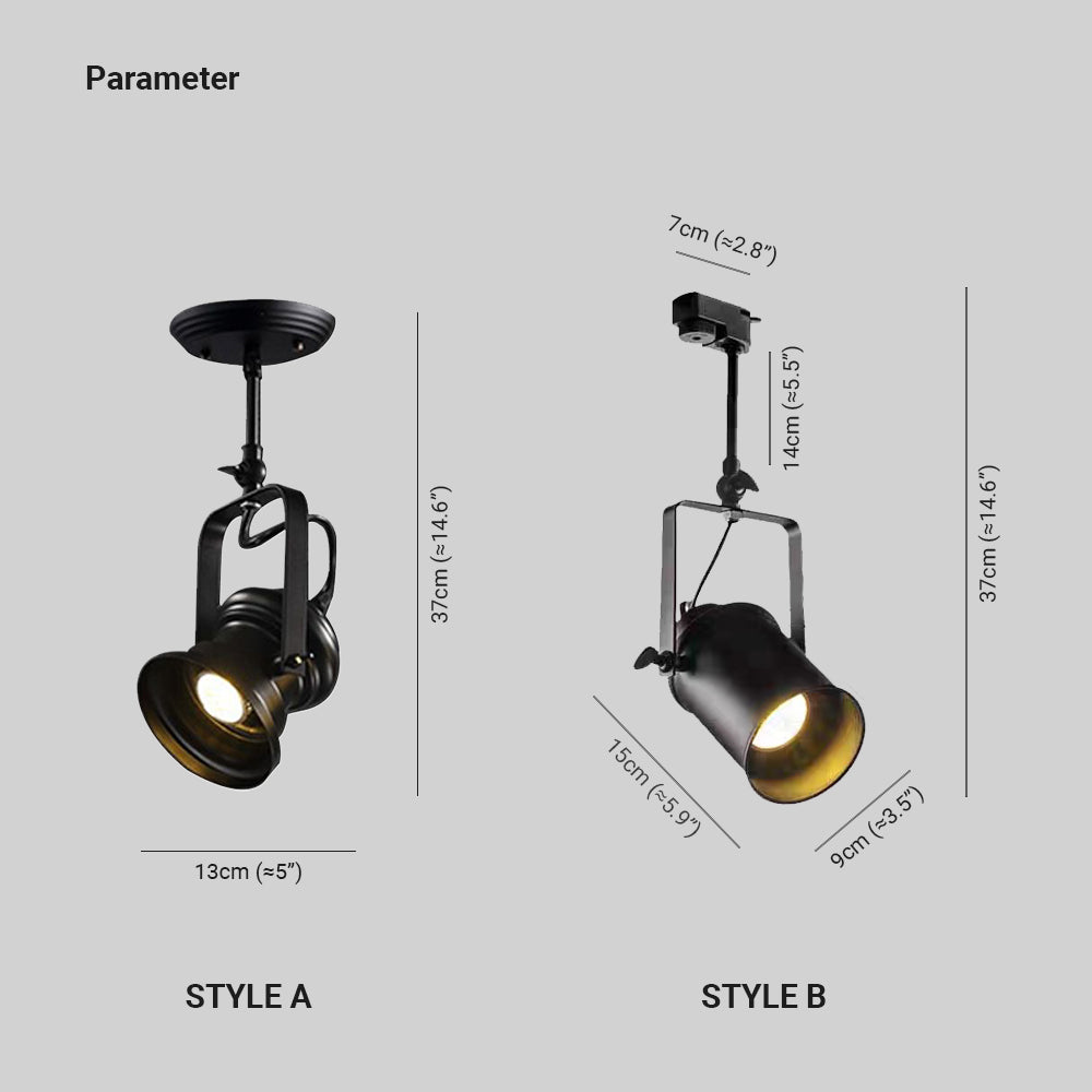 Alessio Industriele LED Plafondlamp Zwart Woon/Slaapkamer Metaal