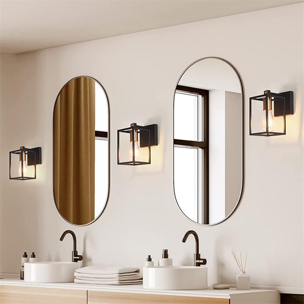 Alessio Industriele LED Wandlamp Zwart Metaal/Acryl Badkamer Binnen