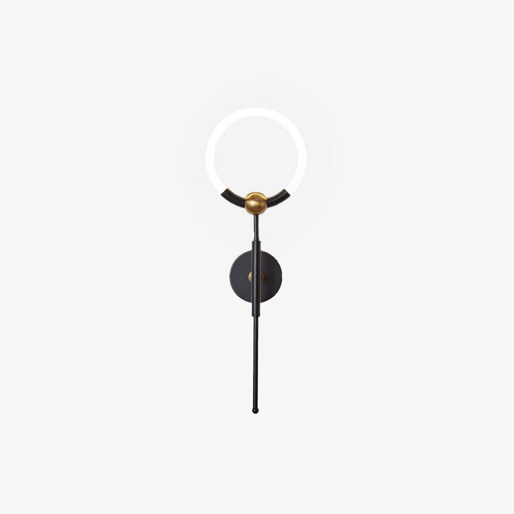 Arisha Moderne Ring Wastafel Wandlamp, Zwart/Goud, Eetk/Badkamer