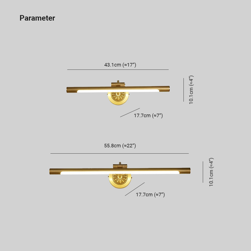 Eryn Moderne Lineair LED Wandlamp Metaal/Acryl Goud Slaap/Woon/Badkamer