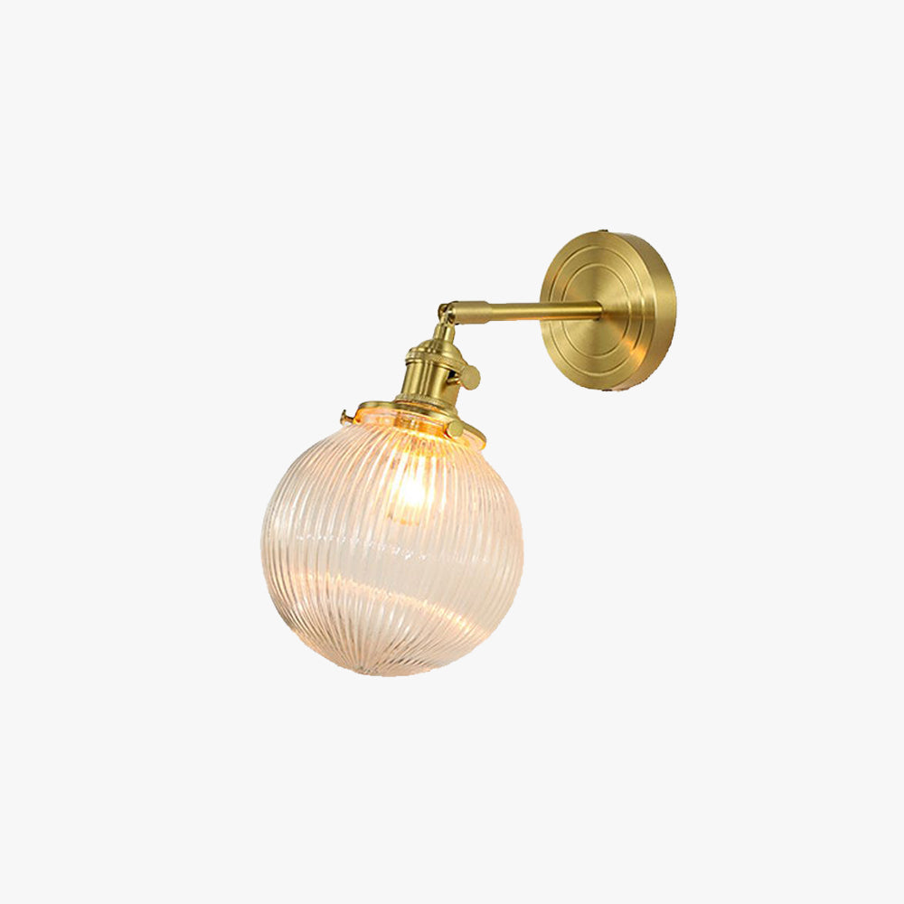 Hailie Design Bol/Bloem LED Wandlamp Metaal/Glas Goud Slaap/Woon/Badkamer