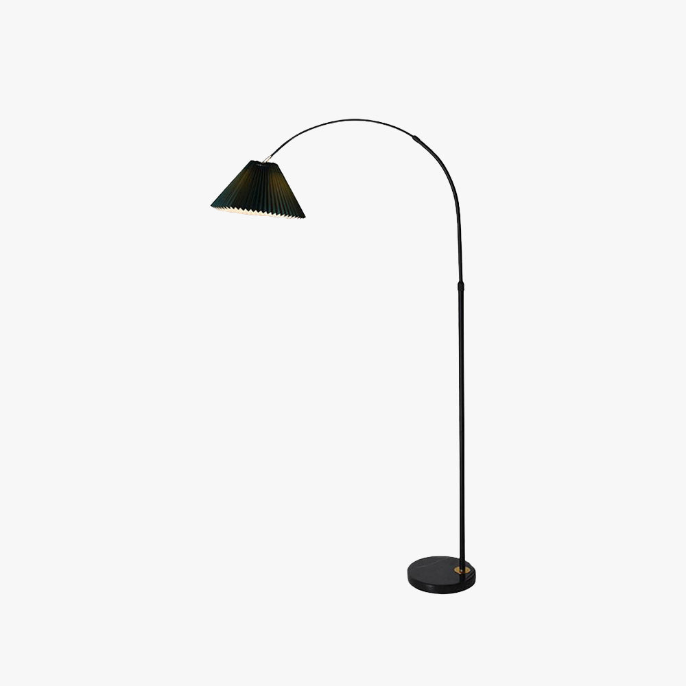 Eryn Moderne LED Vloerlamp Grijs Groen Geel Metaal Stof Woonkamer