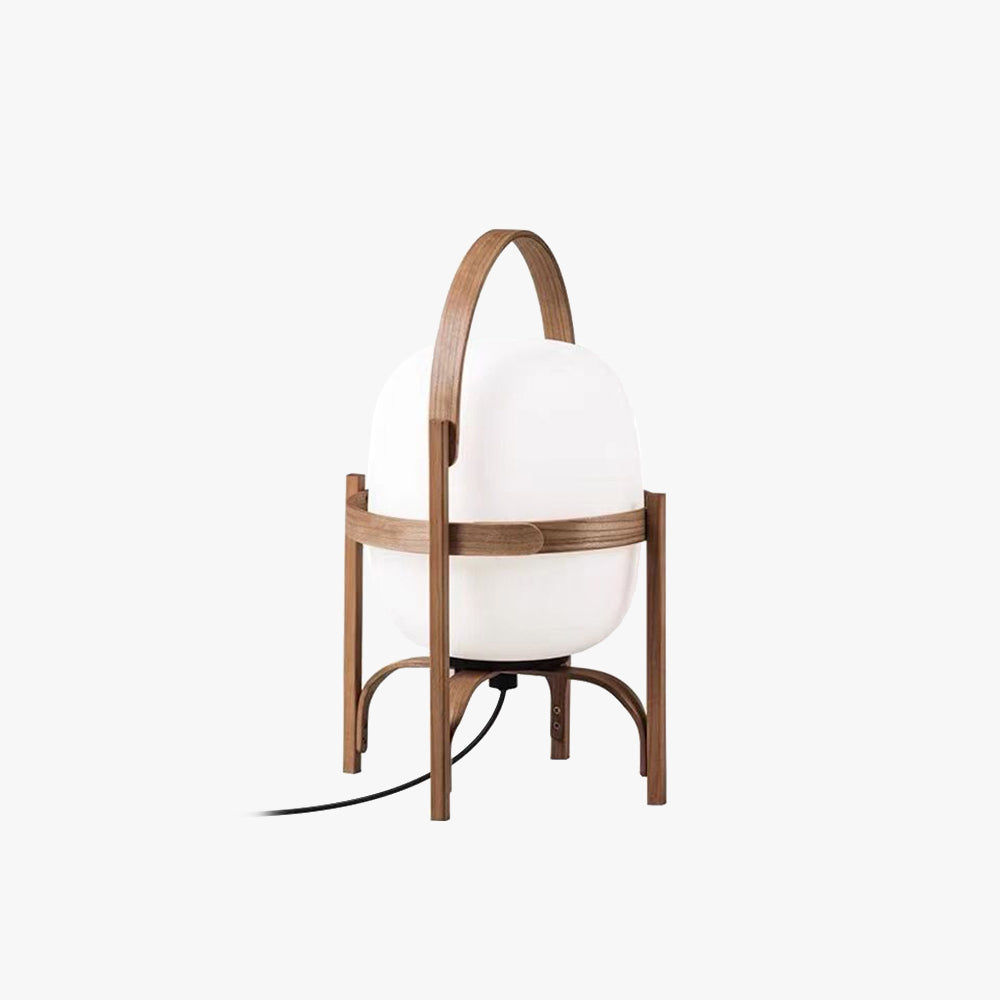Ozawa Moderne Design LED Lantaarn Vloerlamp Houten/Glazen Slaapkamer/Woonkamer
