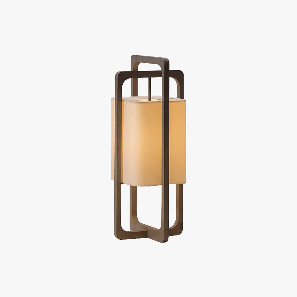Ozawa Retro Rechthoekige Vloerlamp Hout/Stof Eetkamer/Woonkamer/Kelder/Hal