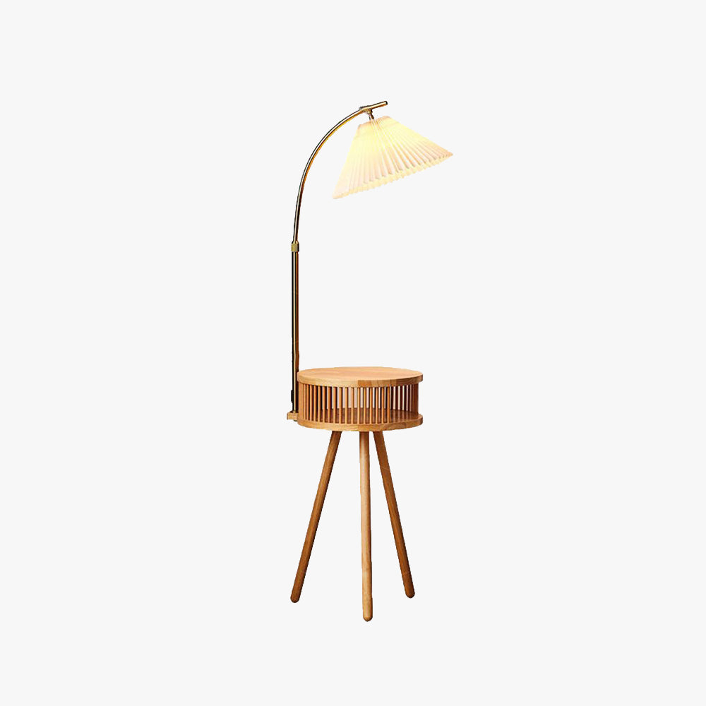 Ozawa Retro Design LED Geplooide Vloerlamp Metaal/Hout  Nachtkastje Eetkamer/Woonkamer
