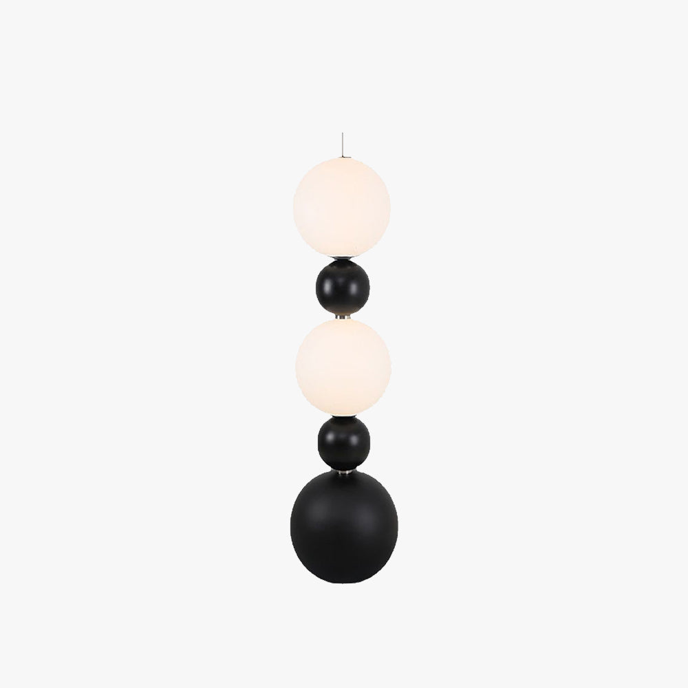 Valentina Moderne Design LED Balvormige Vloerlamp Hars/Glas Zwart/Wit Eetkamer/Woonkamer/Kelder/Hal