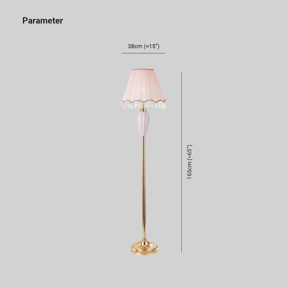 Eryn Design Vintage Vloerlamp Blauw/Roze Keramische Stoffen Slaapkamer/Woonkamer
