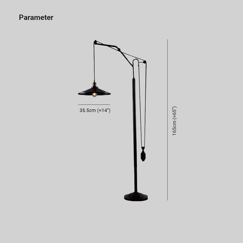 Alessio Modern Industriele LED Vloerlamp Zwart  Metaal Woon/Slaapkamer