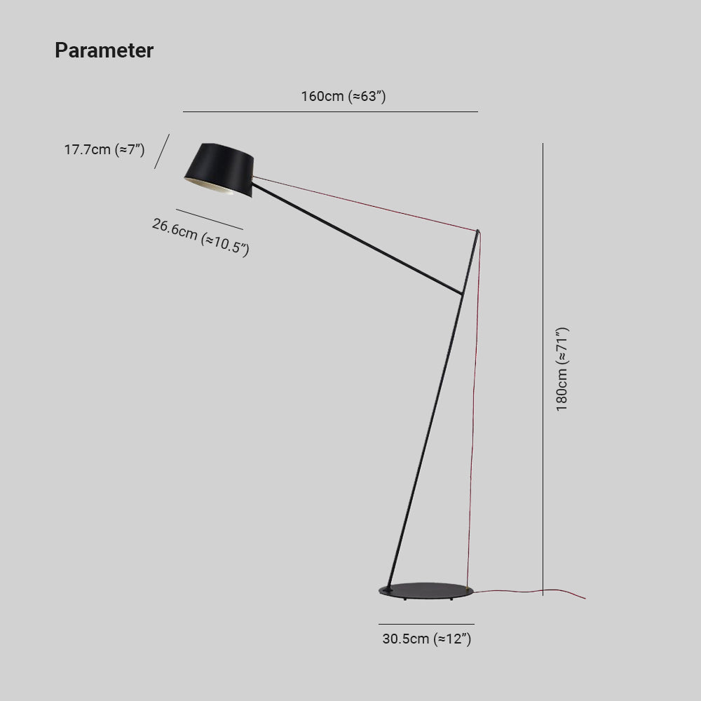Salgado Moderne Design LED Boogvormige Metalen Vloerlamp Zwart Slaapkamer/Woonkamer