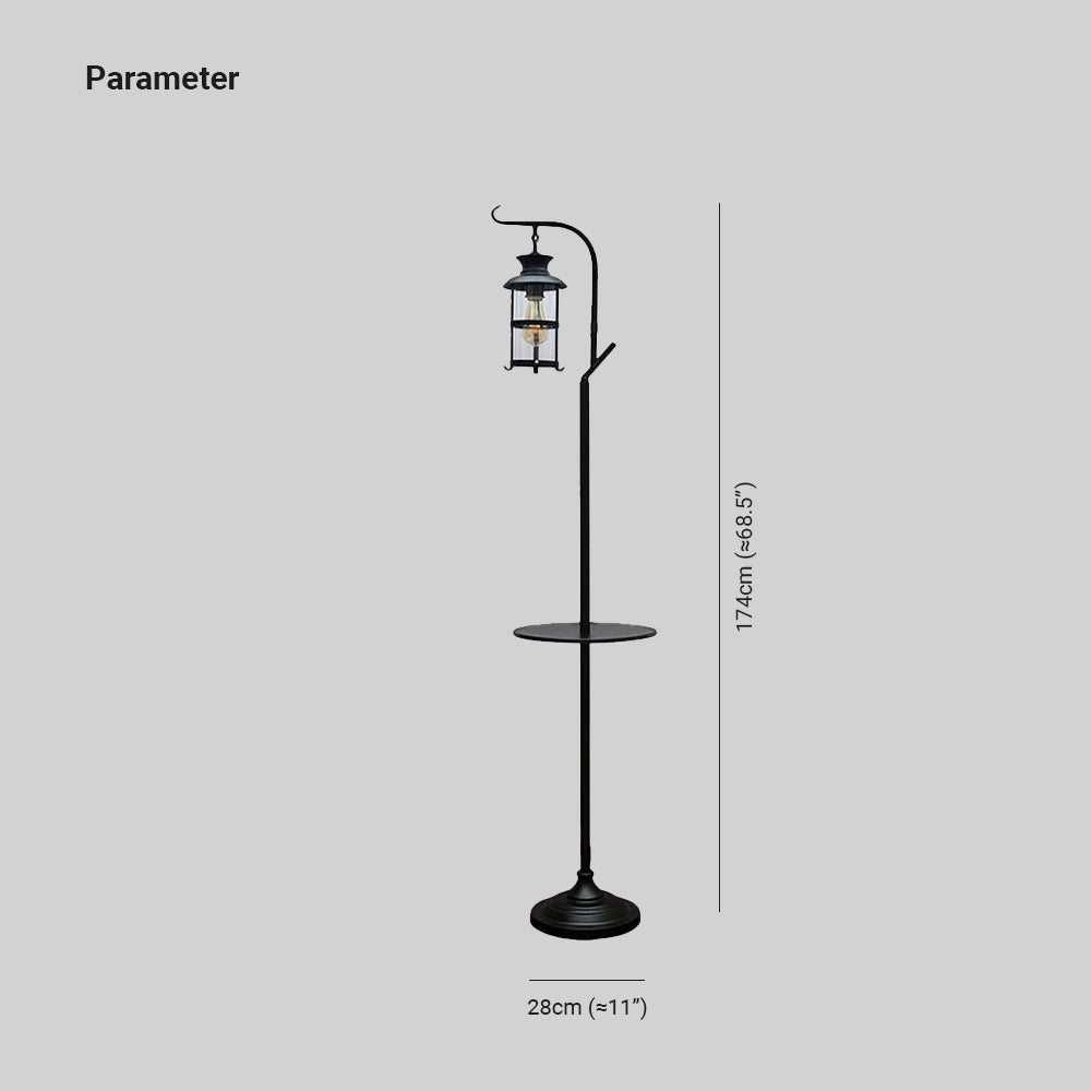 Alessio Retro LED Vloerlamp Zwart&Wit Slaap/Woonkamer Metaal&Glass