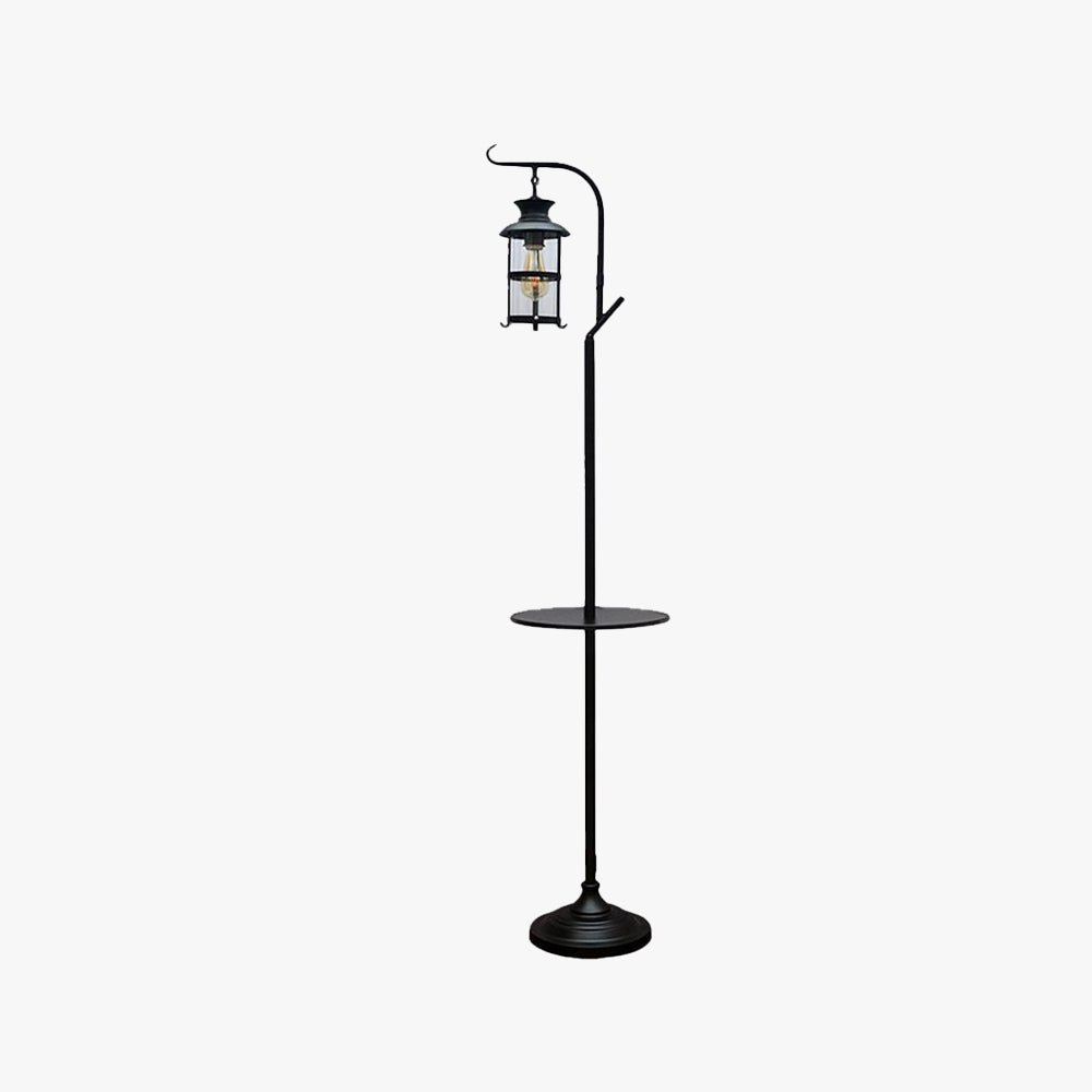Alessio Retro LED Vloerlamp Zwart&Wit Slaap/Woonkamer Metaal&Glass