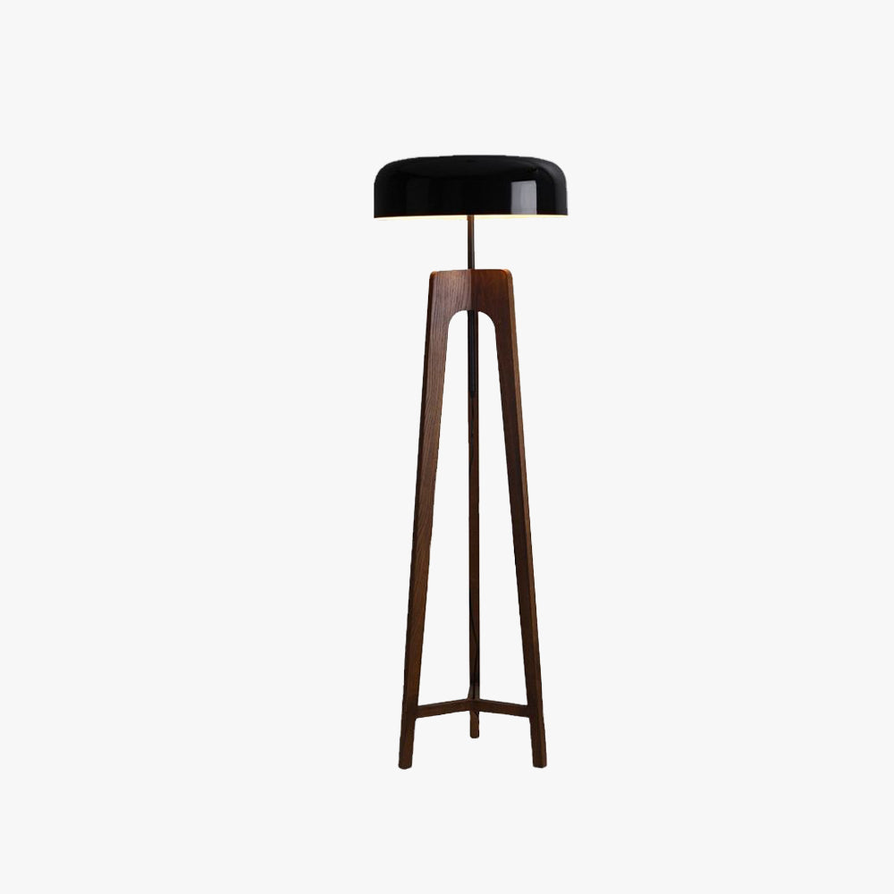 Ozawa Moderne LED Vloerlamp Zwart/Wit Metaal/Hout Slaap/Woon/Eetkamer