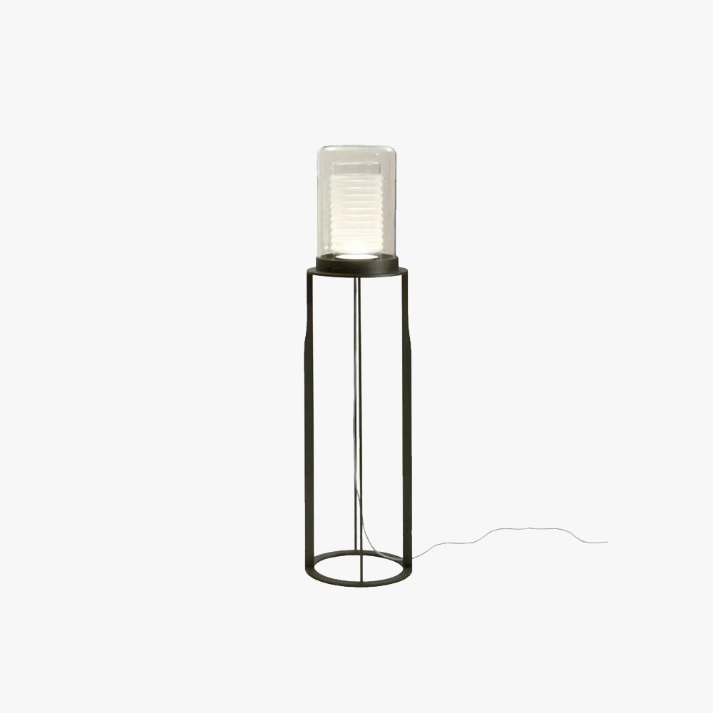 Eryn Moderne Cilinder LED Vloerlamp Metaal/Glas Zwart Slaap/Woon/Eetkamer