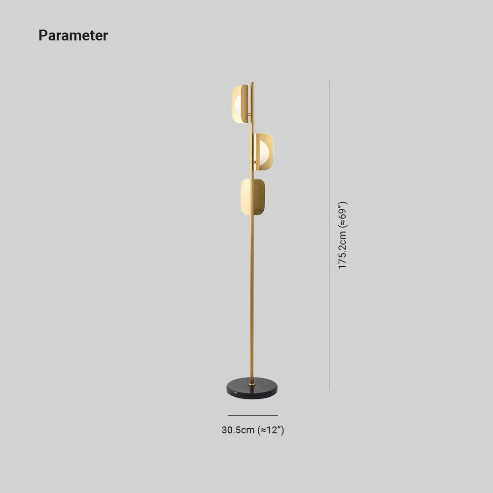 Salgado Moderne LED Vloerlamp Metaal Goud/Zwart Slaap/Woon/Eetkamer