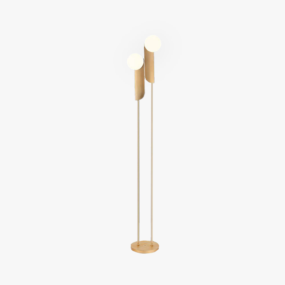 Salgado Moderne LED Vloerlamp Metaal/Glas Goud/Wit Slaap/Woon/Eetkamer