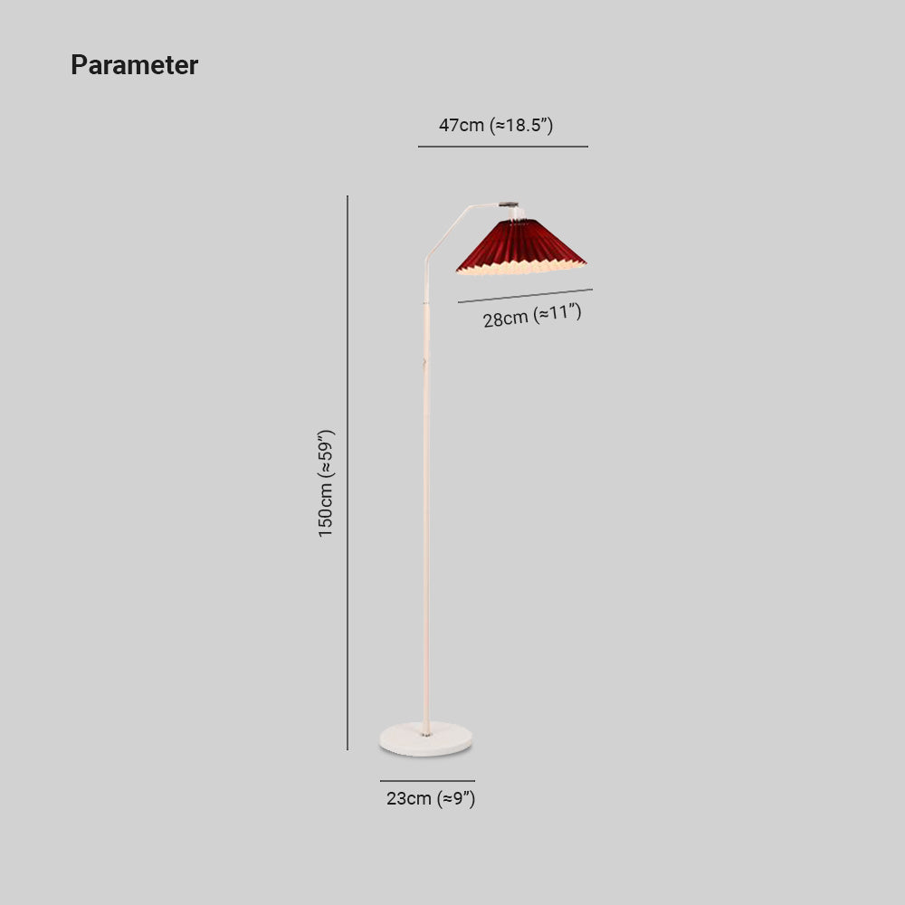 Ozawa Moderne Geplooide Vloerlamp Metalen Wit/Rood/Beige/Groen Eetkamer/Woonkamer
