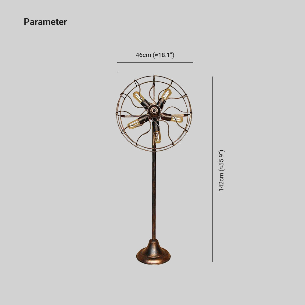 Alessio Vintage Design Industriele LED Vloerlamp Metaal Woon/Slaapkamer